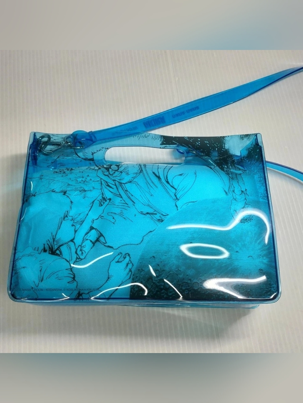 AKIRA ART OF WALL x nana-nana A4 PVC Bag In Blue & Black EUC